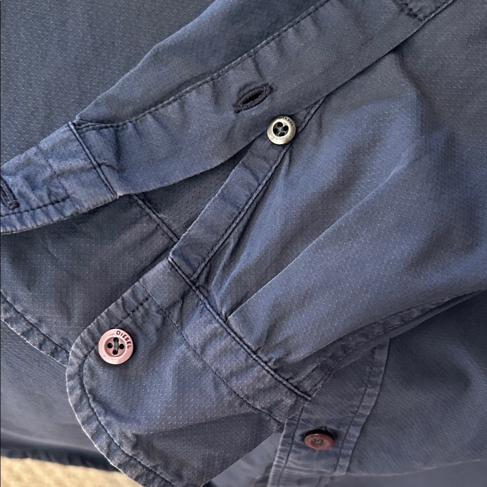 Diesel Dark Blue Casual Button Down Shirt - Picture 4 of 6